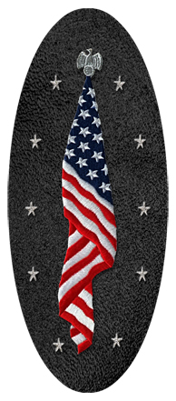 Flag at Rest Shimmer Black